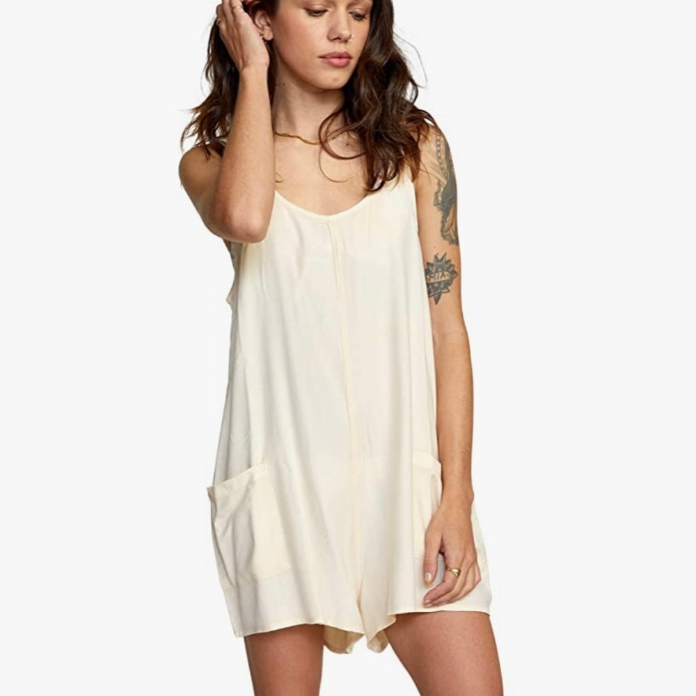 RVCA Women's Standard Marina Romper Coverup